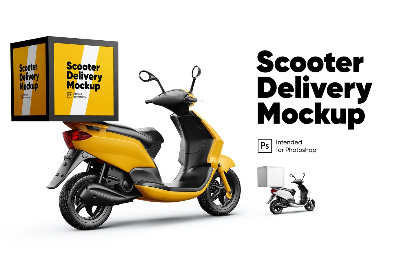 Download Scooter Delivery Mockup Premium Creative Assets
